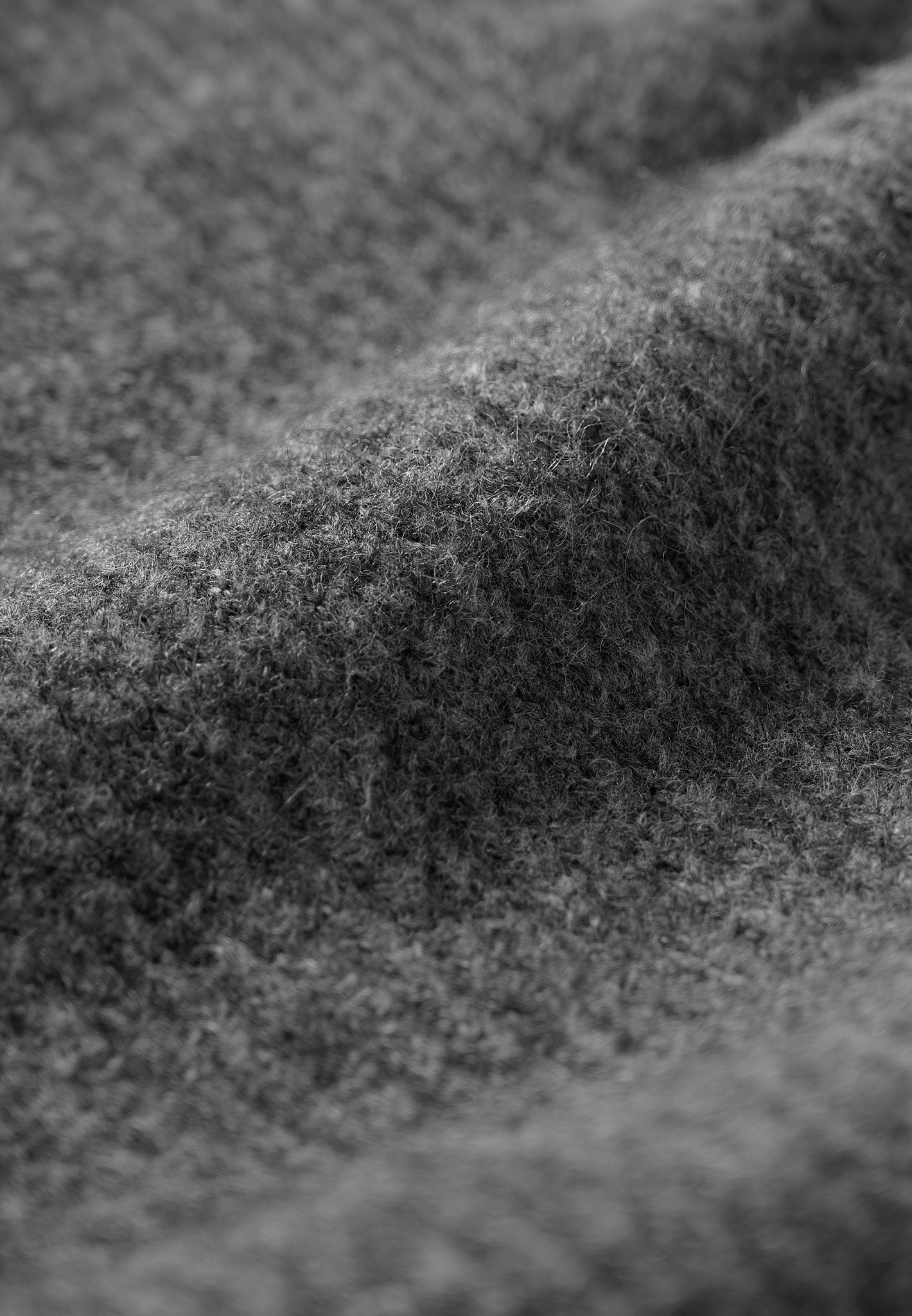 Brushed Ribbed Knit Cardigan - Charcoal