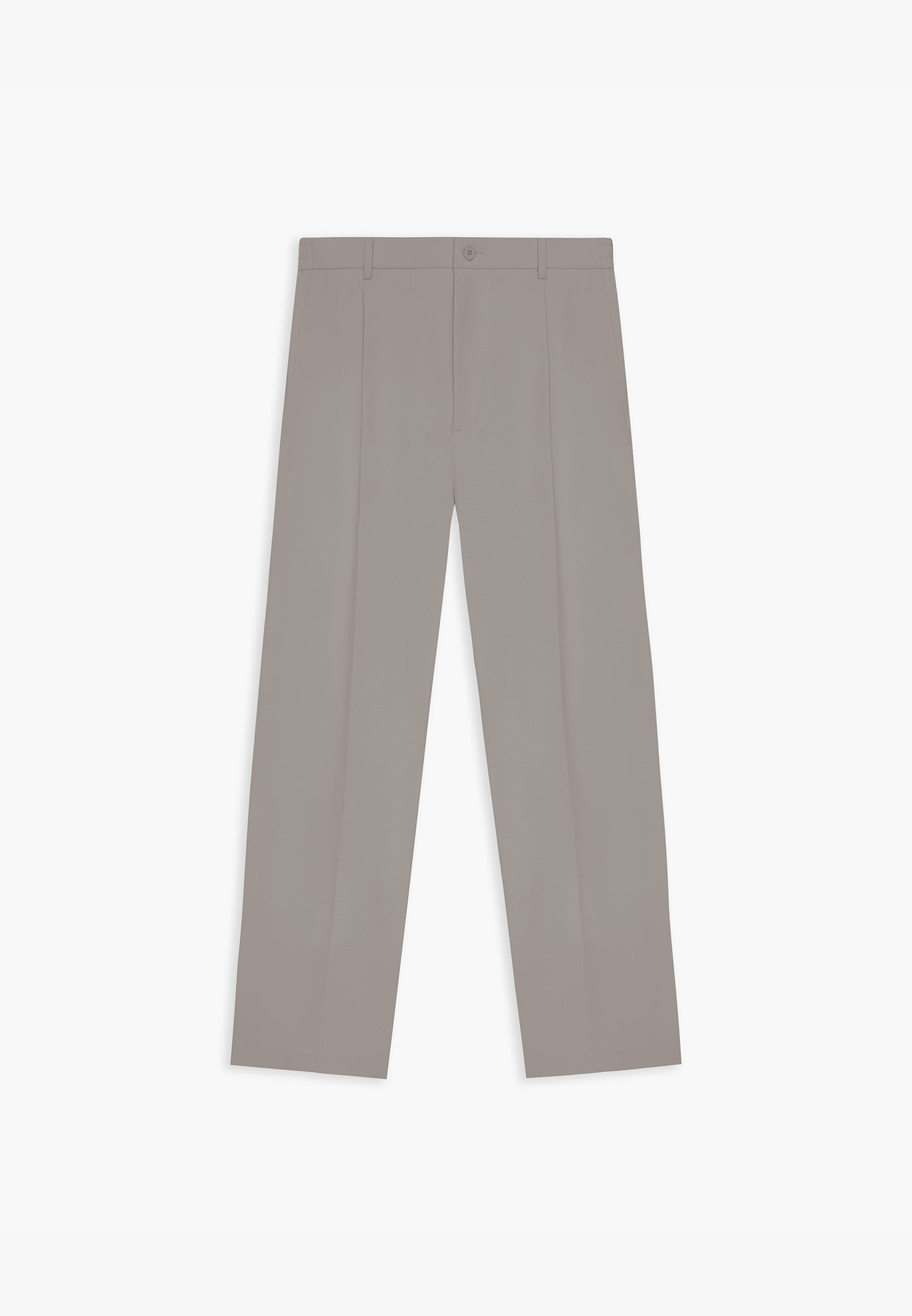 Signature Wide Leg Baggy Trousers - Taupe