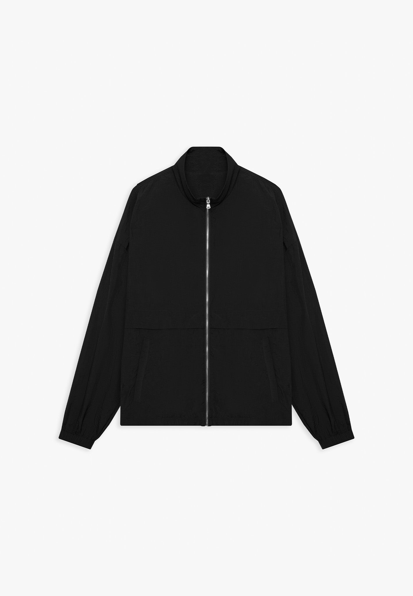 Signature Nylon Track Jacket - Black – OTIUM