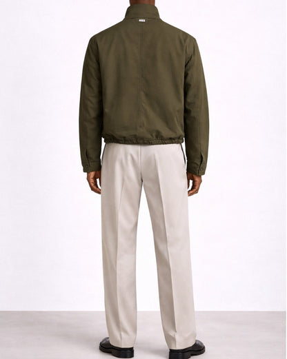 Signature Nylon Track Jacket - Khaki