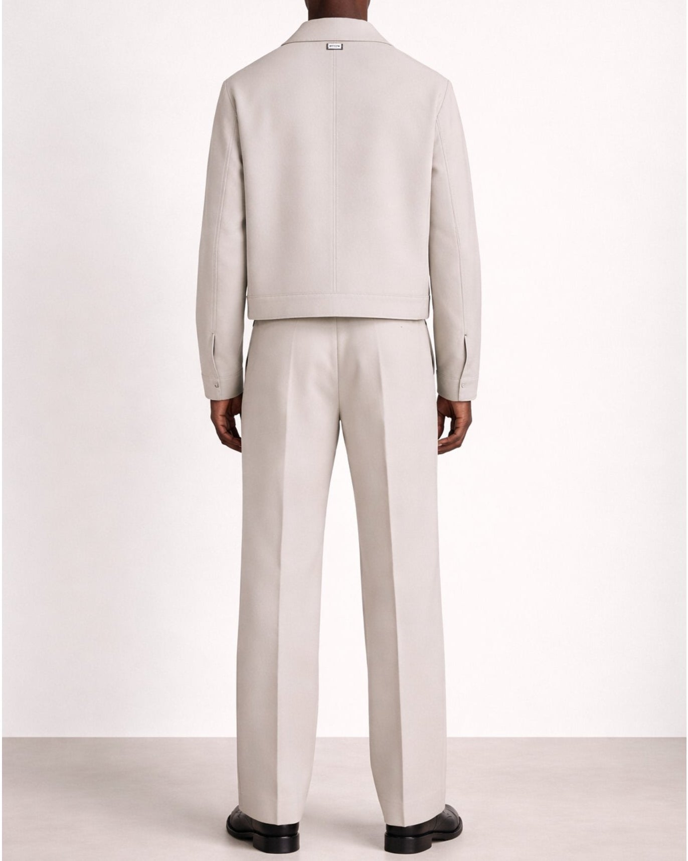 Signature Wide Leg Baggy Trousers - Stone
