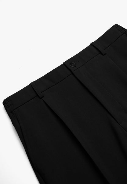 Signature Wide Leg Tailored Shorts - Black