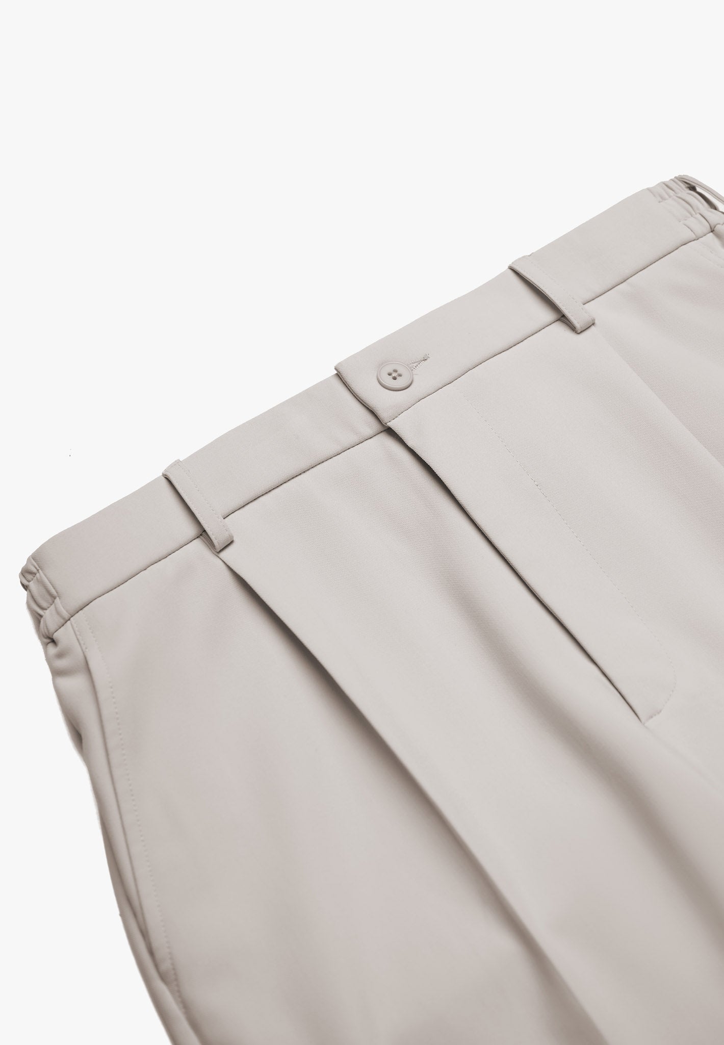 Signature Wide Leg Tailored Shorts - Stone