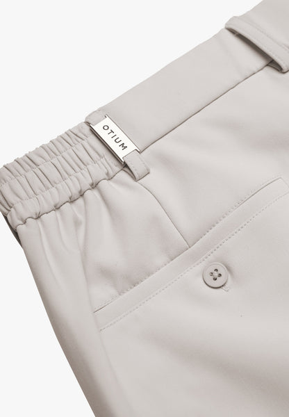 Signature Wide Leg Tailored Shorts - Stone