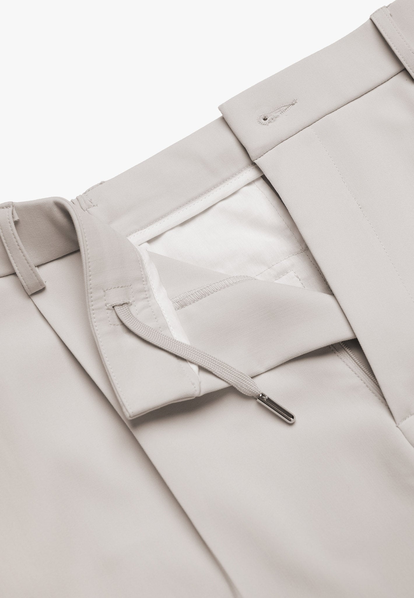 Signature Wide Leg Tailored Shorts - Stone