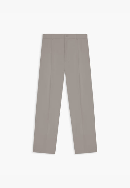 Signature Wide Leg Baggy Trousers - Taupe