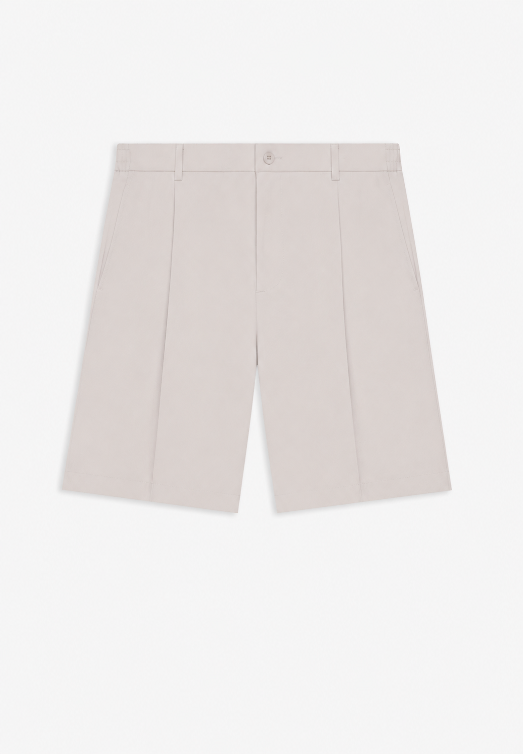 Signature Wide Leg Tailored Shorts - Stone