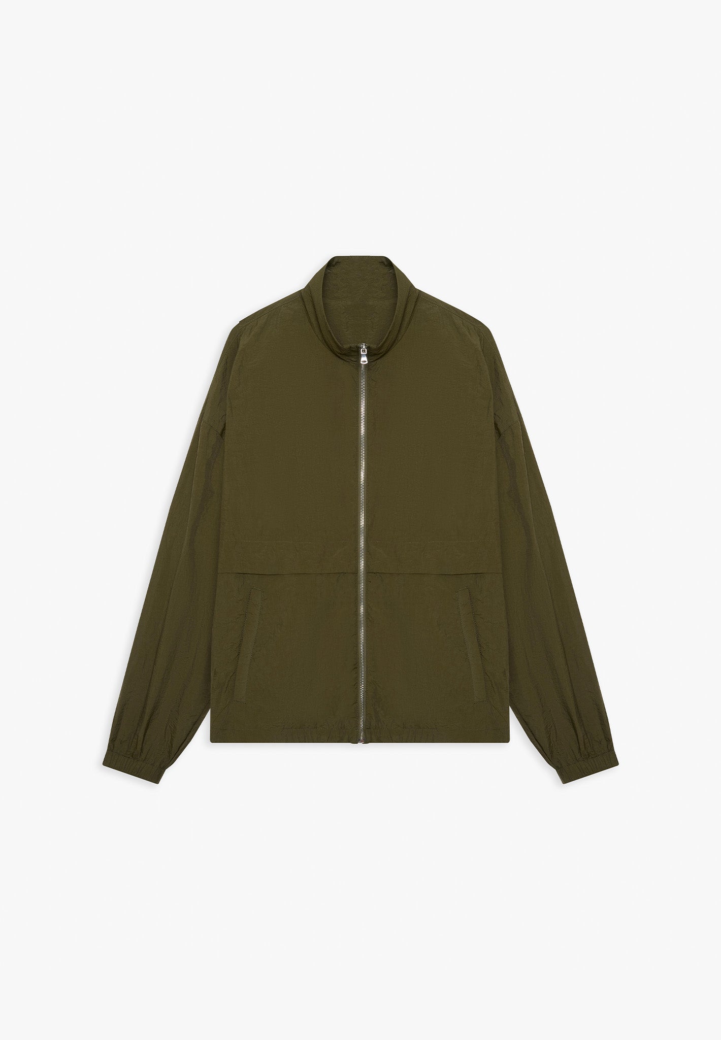 Signature Nylon Track Jacket - Khaki