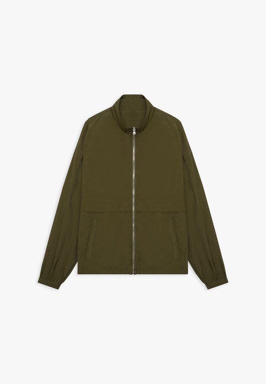 Signature Nylon Track Jacket - Khaki