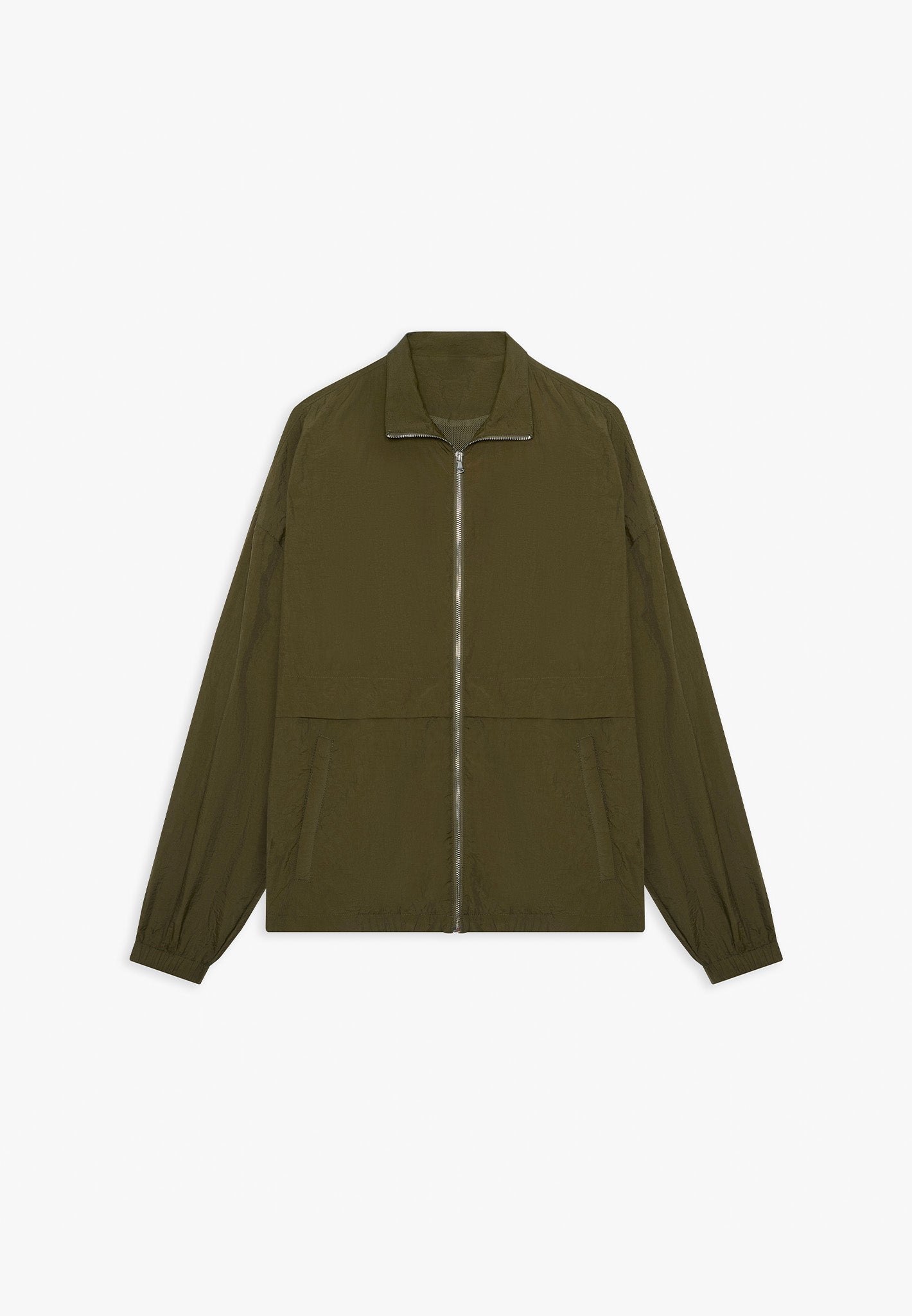 Signature Nylon Track Jacket - Khaki