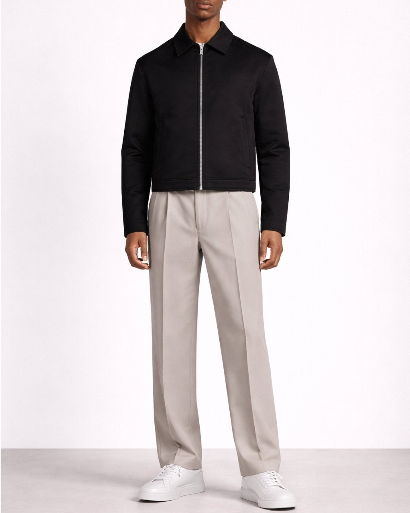 Signature Wide Leg Baggy Trousers - Taupe
