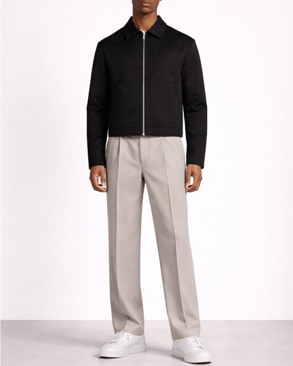 Signature Wide Leg Baggy Trousers - Taupe